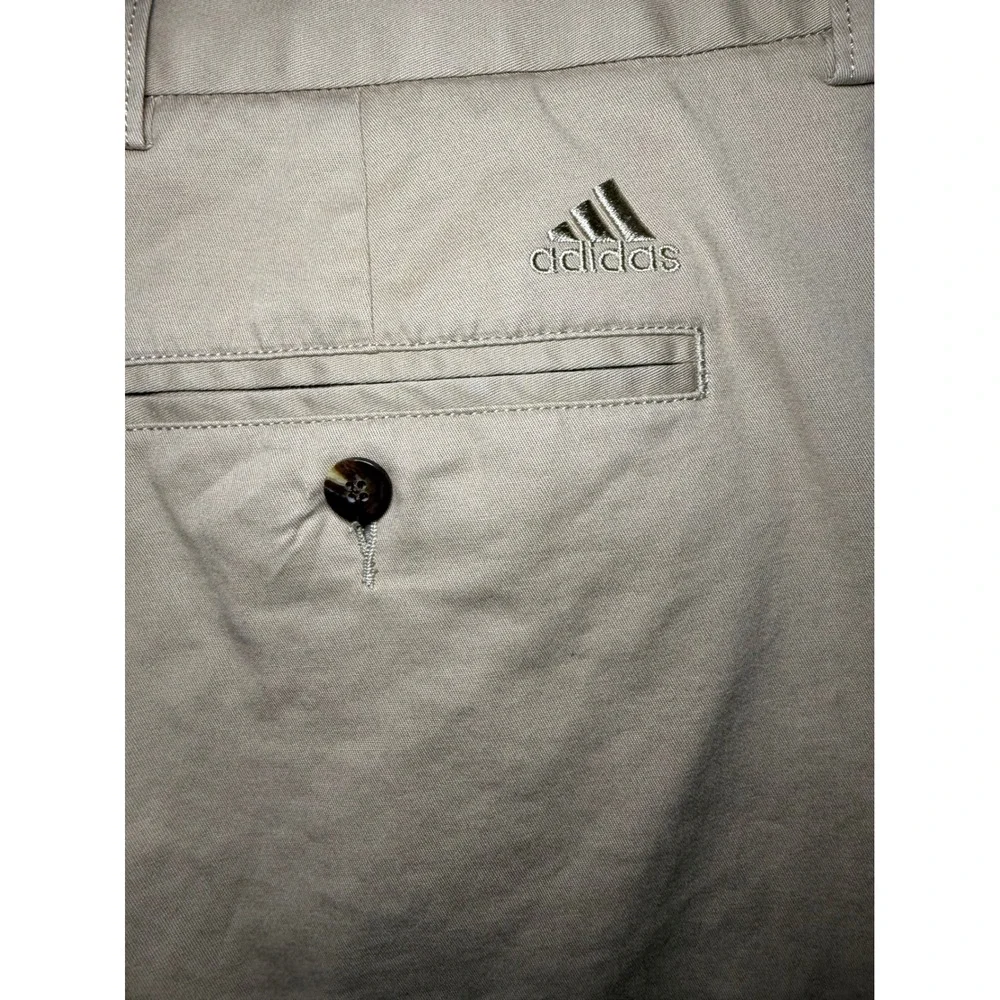 Adidas Golf Chino Shorts Men Size 38 Khaki Stretch